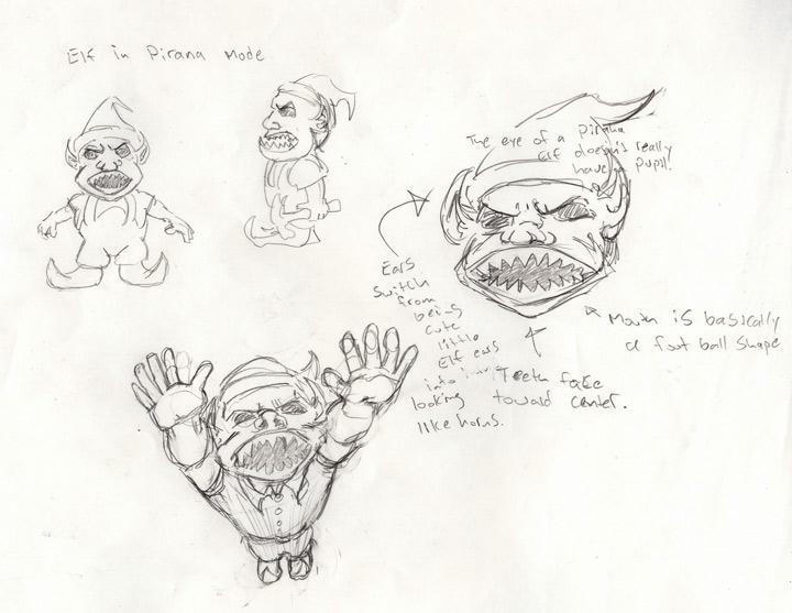 Piranha Elf Character Design